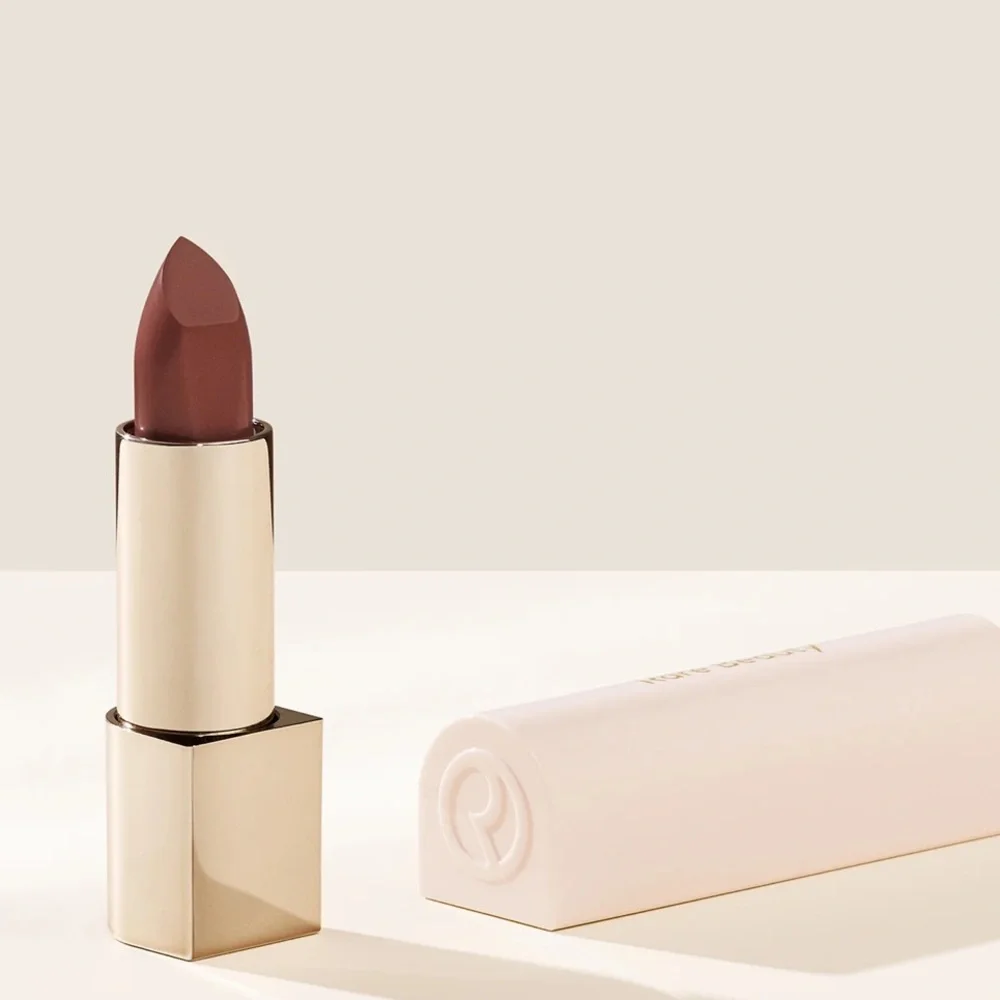 Rare Beauty Kind Words Matte Lipstick in Gifted = deep dusty plum